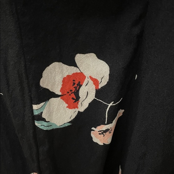 Reformation Vanessa Black Floral Long Sleeve Dress 2 EUC - Picture 6 of 7